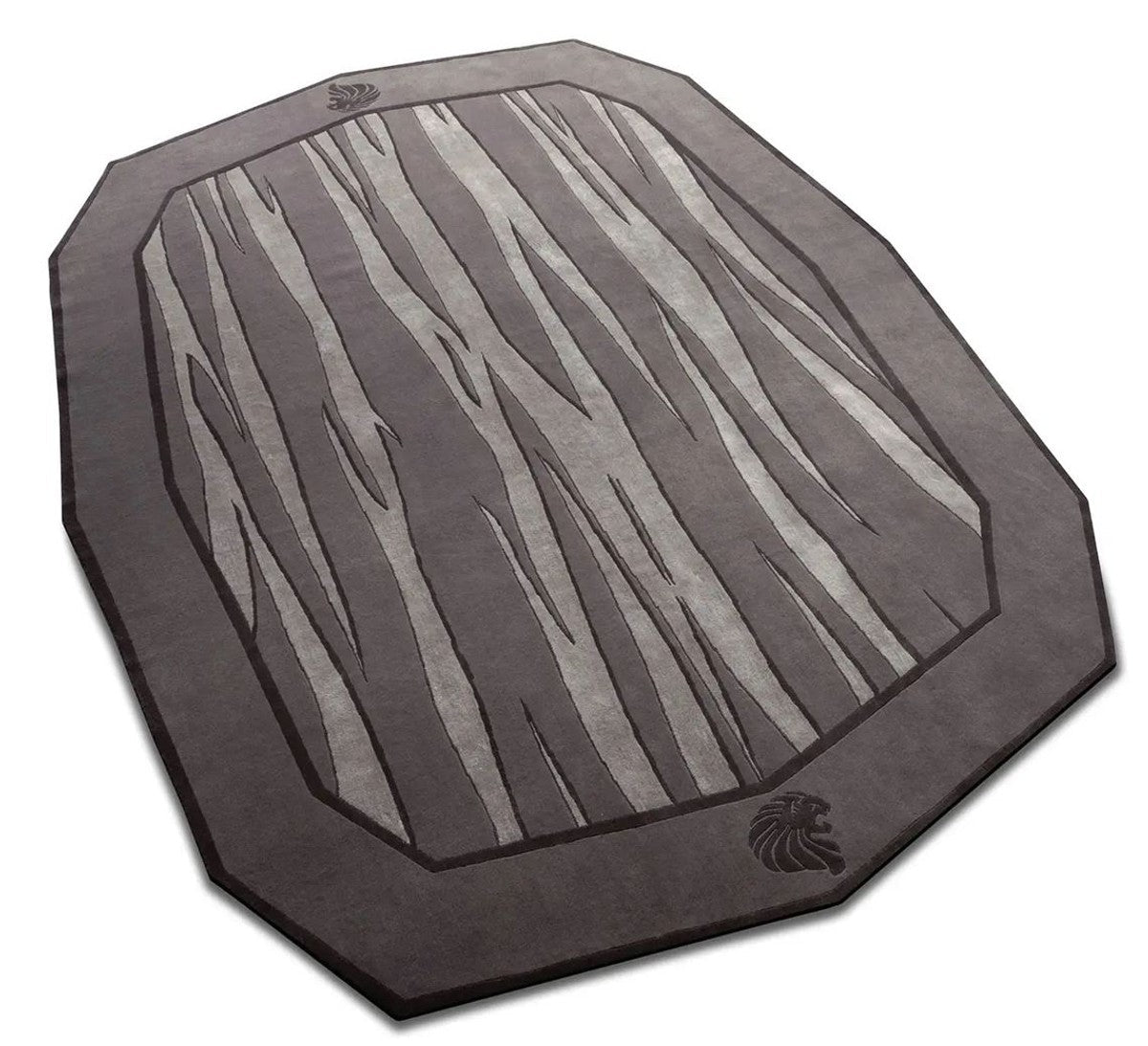 Luxus Wollteppich Grau / Schwarz - Verschiedene Größen - Handgetufteter Woll Teppich - Wohnzimmer Teppich - Schlafzimmer Teppich - Luxus Kollektion