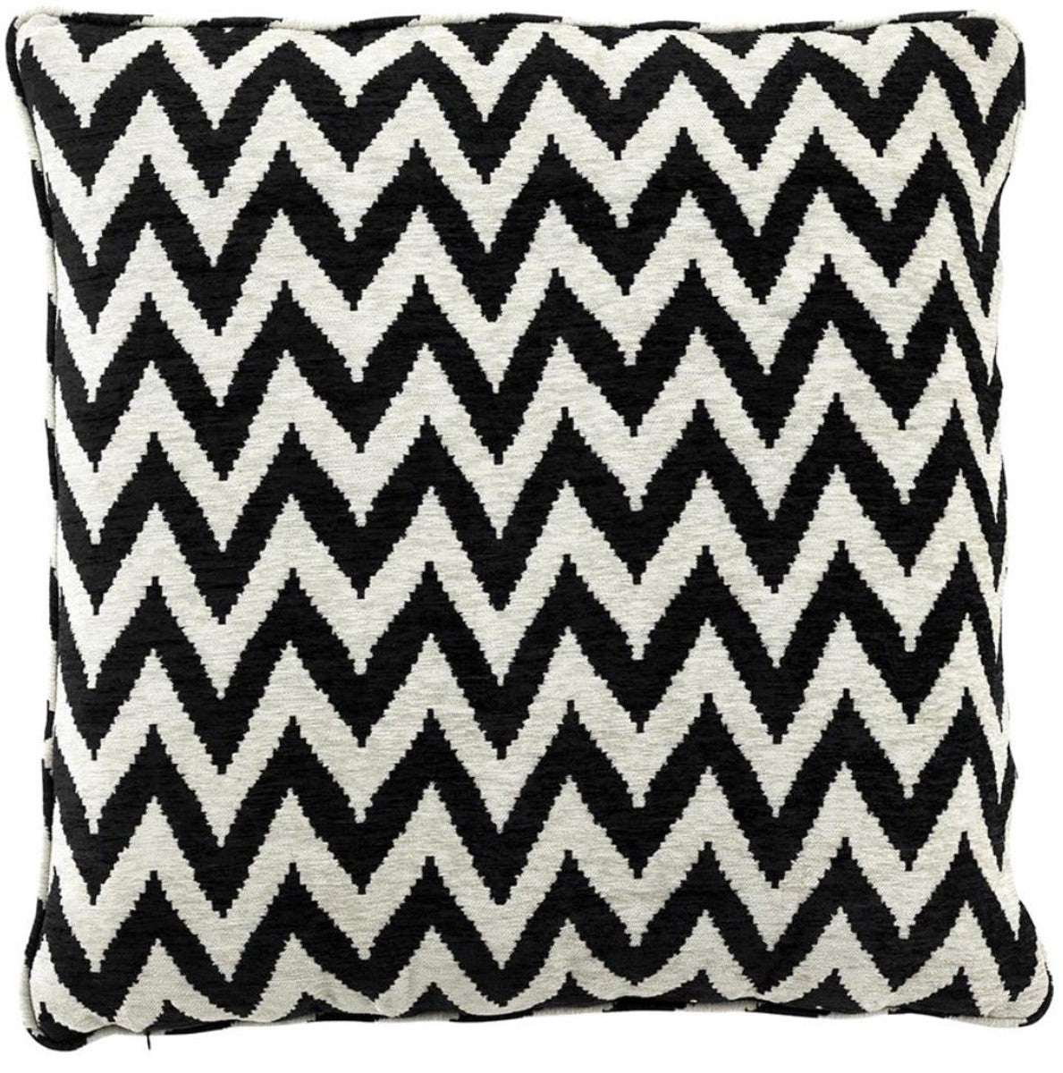 Luxus Zierkissen Schwarz / Beige 75 x H. 75 cm - Designer Kollektion