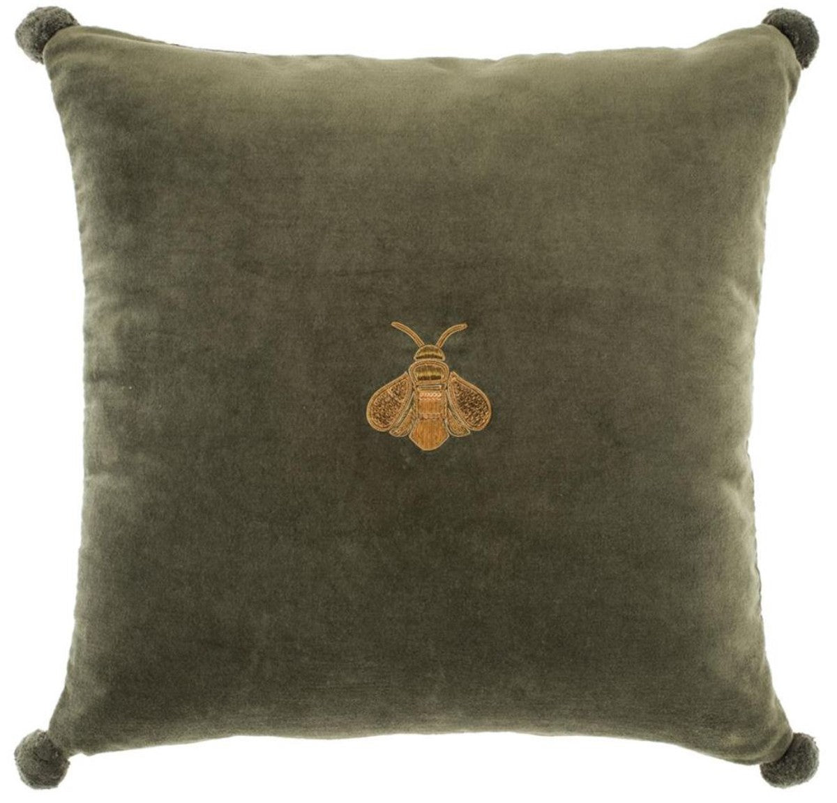 Luxus Zierkissen Grün / Gold 60 x 60 cm - Wohnzimmer Accessoires