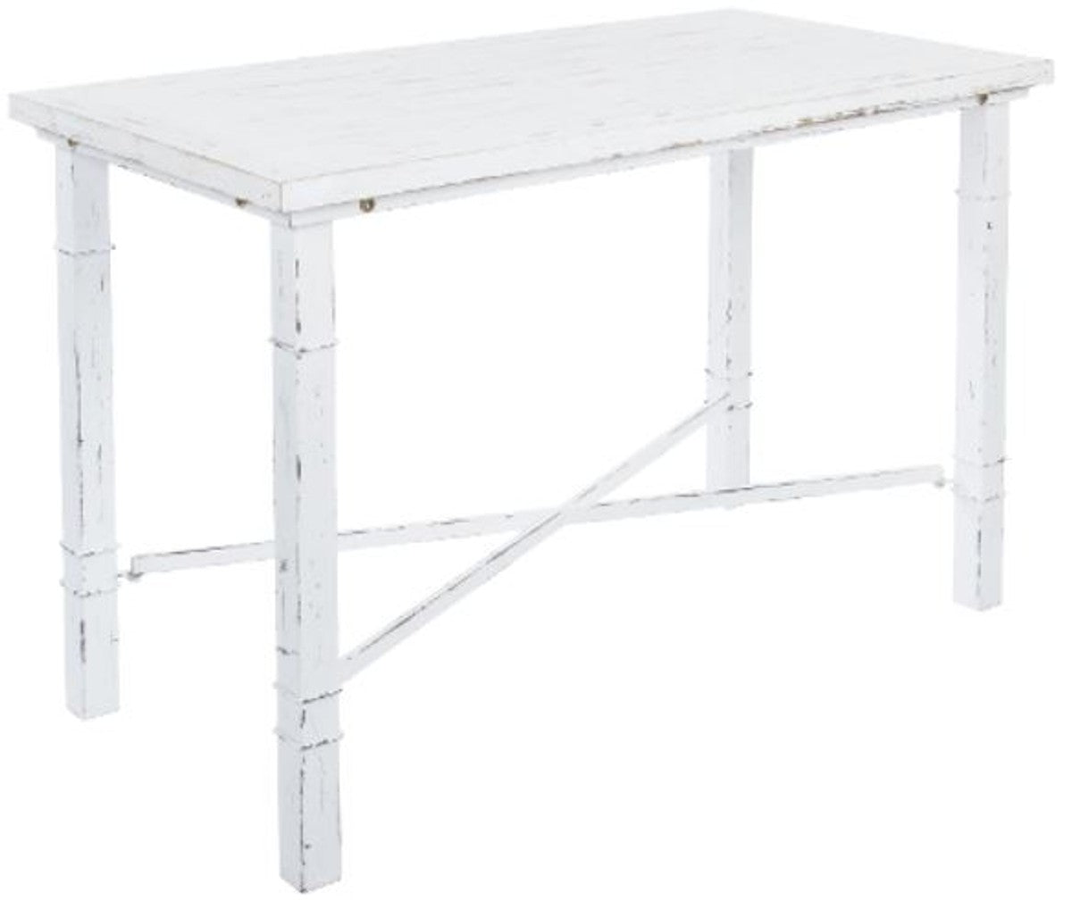 Landhausstil Esstisch Antik Weiß 120 x 60 x H. 80 cm - Kleiner Shabby Chic Esszimmertisch