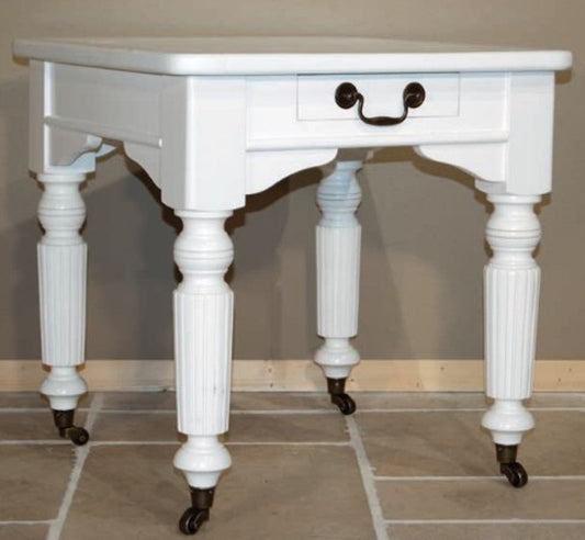 Shabby Chic Beistelltisch Weiß 60 x 60 cm - Landhaus Stil Tisch