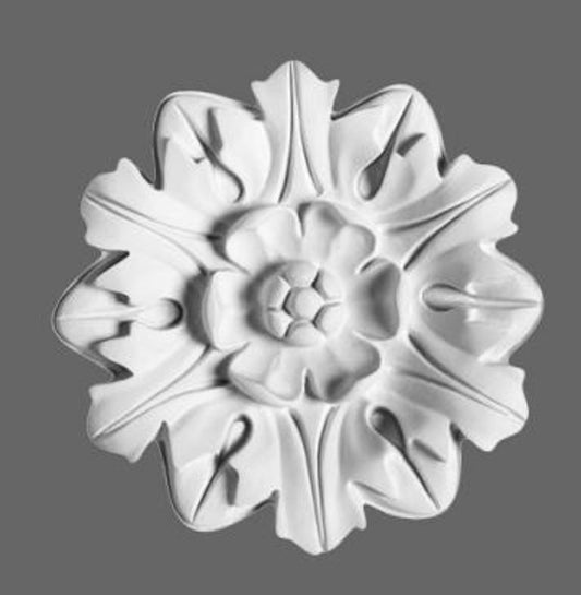 Stuck Rosette 19.5 x 19.5 cm Deckenstuck Deckenrosette Stuckrosette Wandrosette Barock Jugendstil