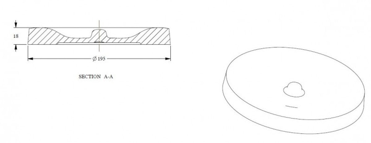 Stuck Rosette 19.5 x 19.5 cm Deckenstuck Deckenrosette Stuckrosette Wandrosette Barock Jugendstil