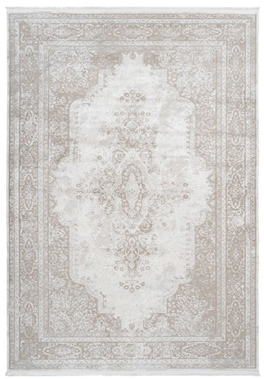 Teppich Vintage Cremefarben - Verschiedene Größen - Rechteckiger Teppich im Vintage Look - Wohnzimmer Deko Accessoires