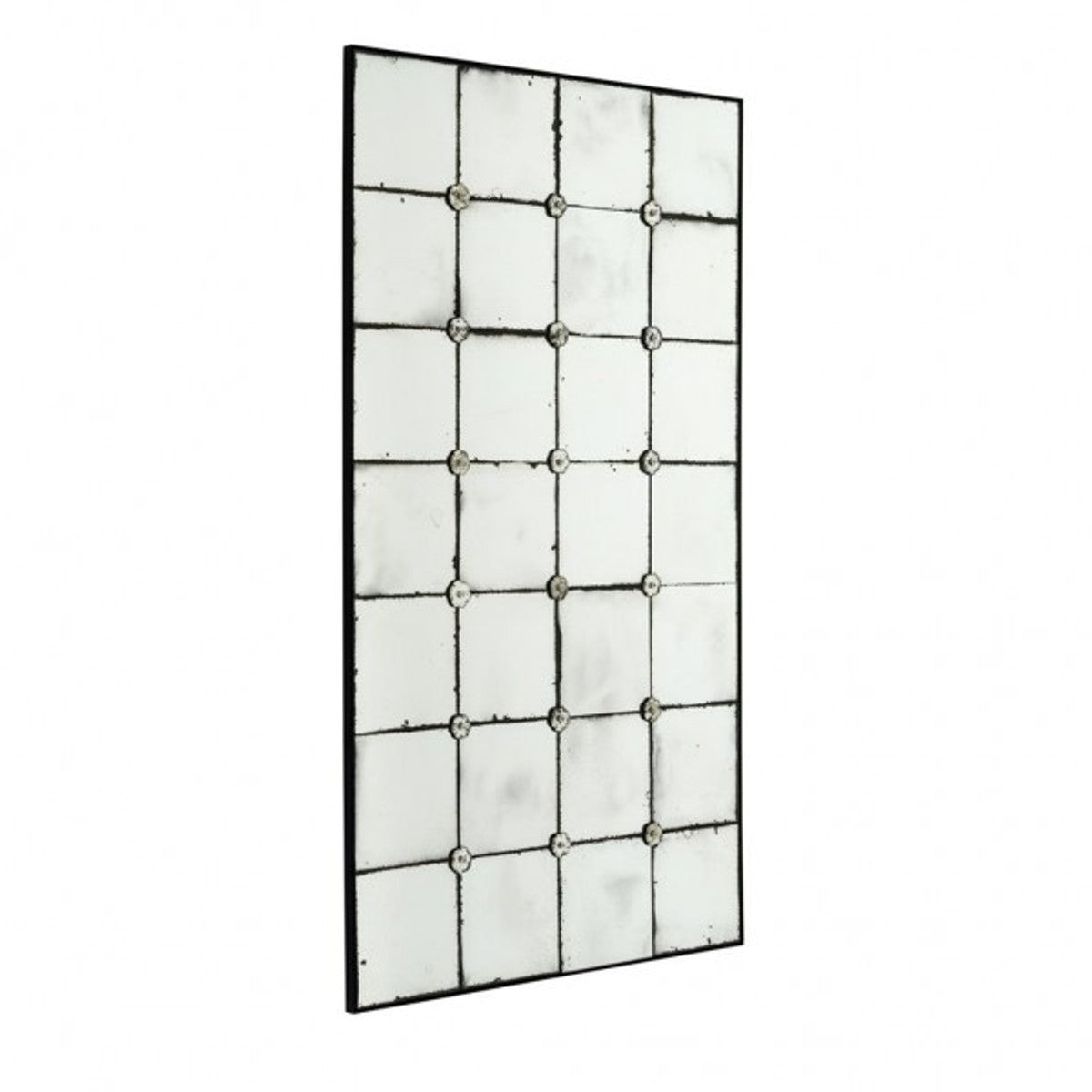 Vintage Wandspiegel Squares Antik Stil Glas 80 x H140 cm - Hotel & Restaurant Einrichtung Art Deco