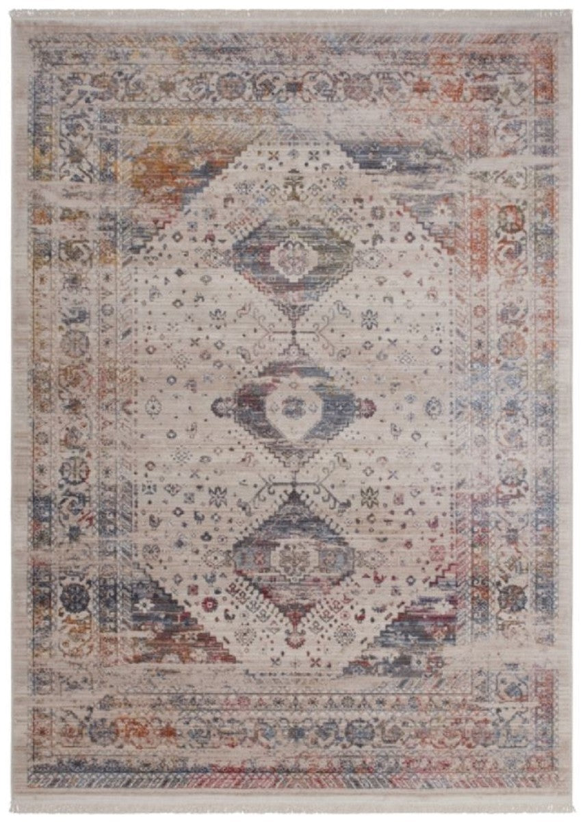 Vintage Wohnzimmer Teppich Mehrfarbig - Verschiedene Größen - Rechteckiger Teppich - Deko Accessoires