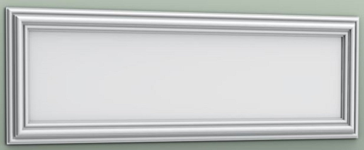 Wandpaneel Weiß 150 x 3,2 x H. 50 cm - Barock & Jugendstil Deko Accessoires