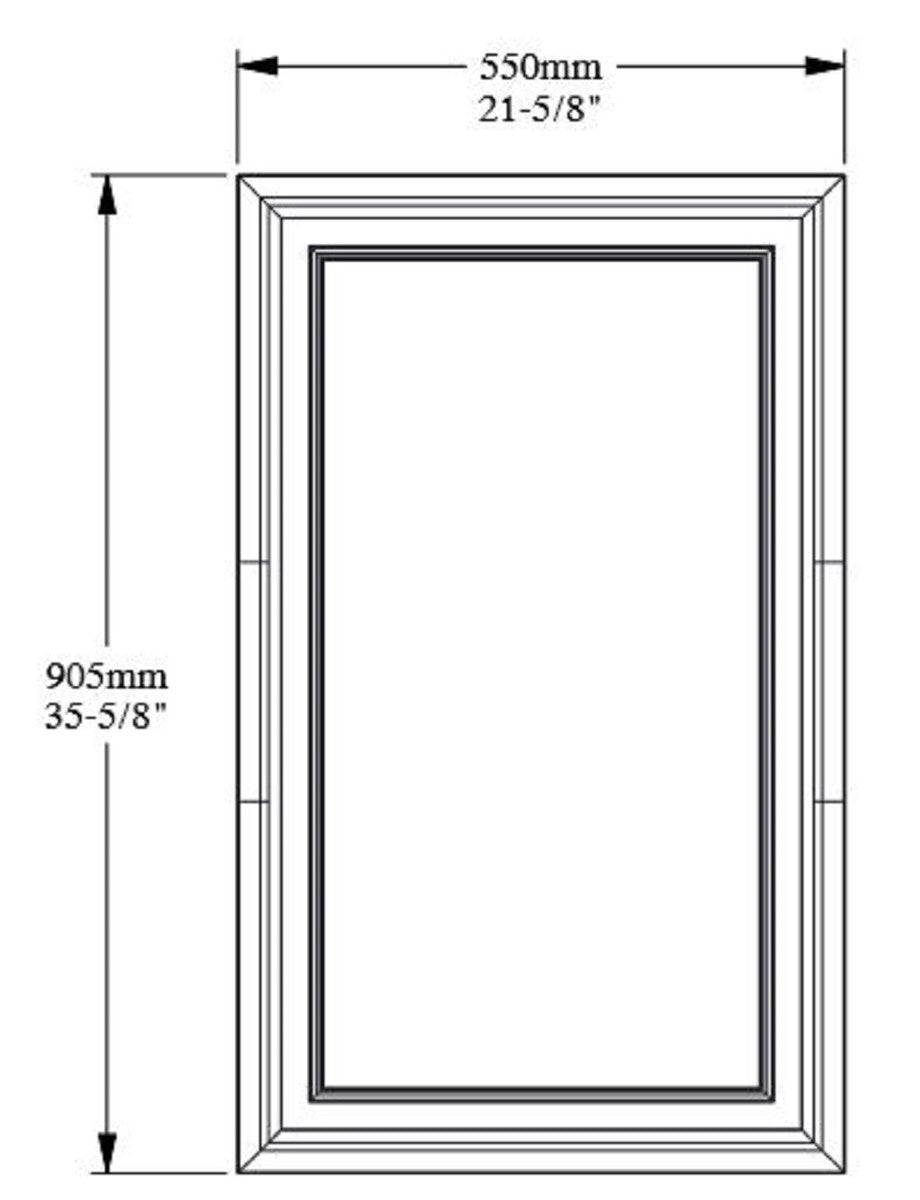 Wandpaneel Weiß 55 x 1,7 x H. 90,5 cm - Rechteckiges Paneel - Deko Accessoires