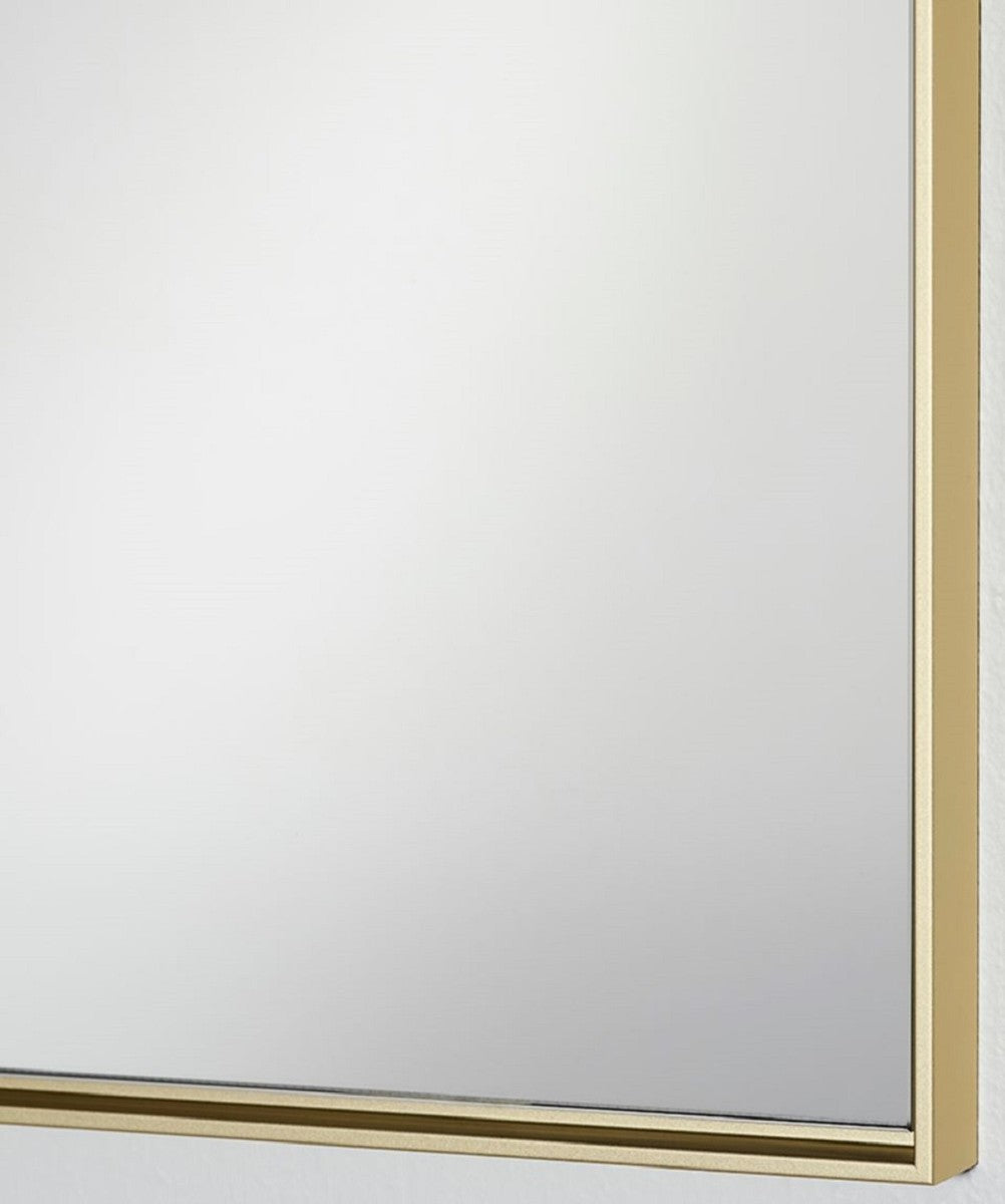 Wandspiegel mit mattgoldem Aluminiumrahmen 80 x H. 120 cm - Luxus Spiegel