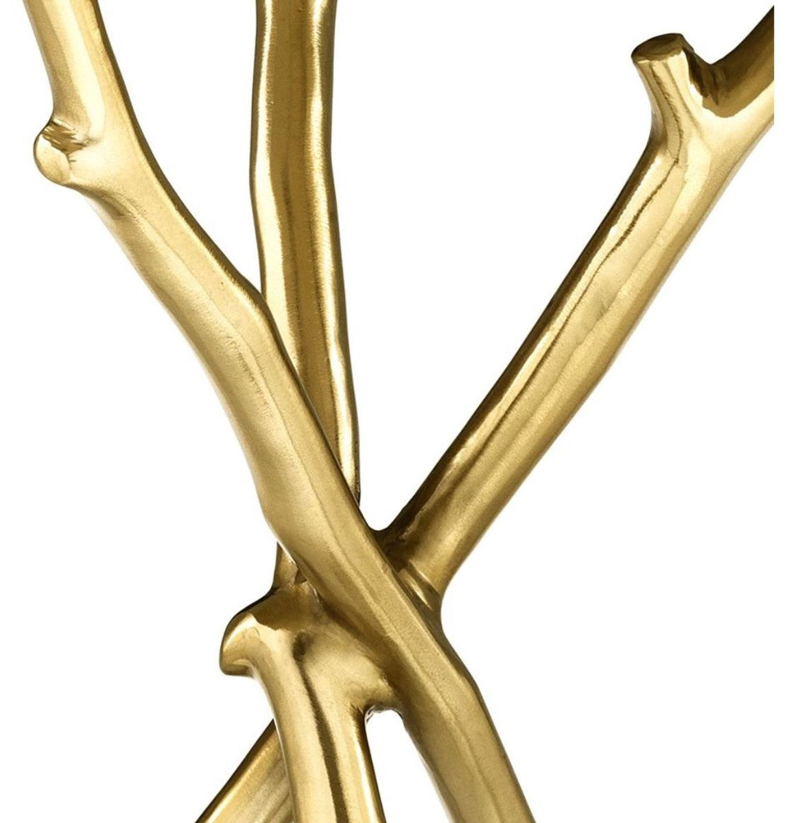 Luxus Wohnzimmer Beistelltisch in gold mit schwarzer Marmorplatte 50 x H. 57 cm - Limited Edition