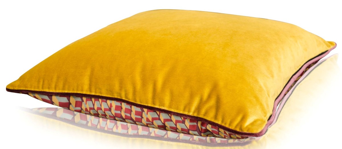 Wohnzimmer Deko Kissen 2er Set Mehrfarbig 50 x 50 cm - Luxus Kollektion