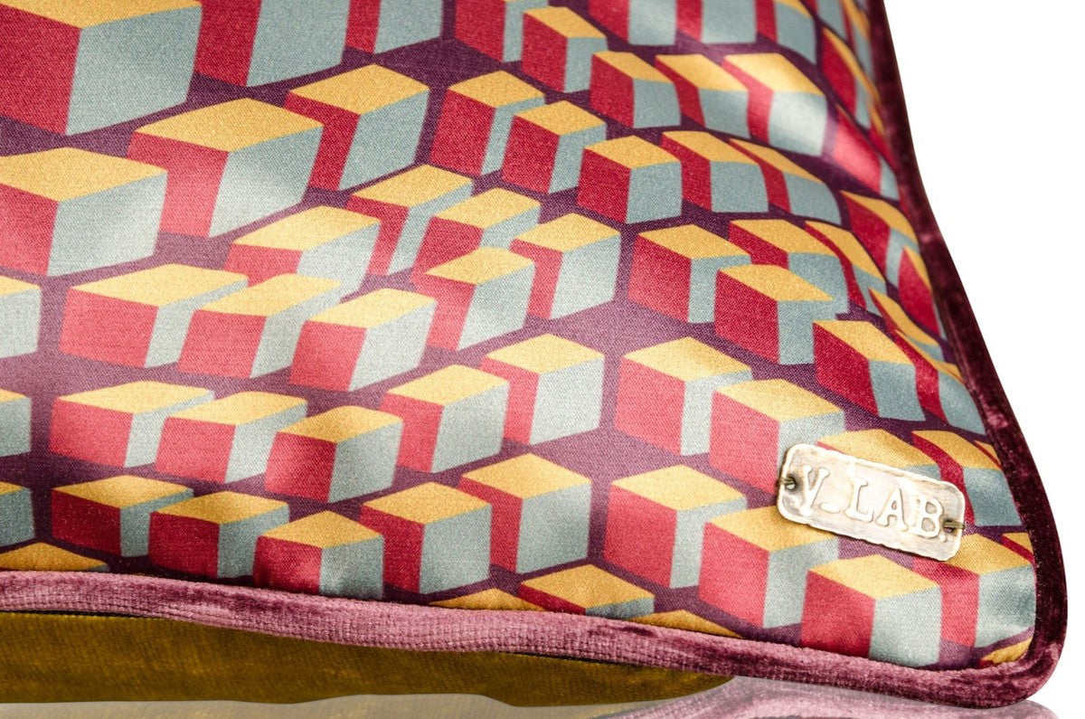 Wohnzimmer Deko Kissen 2er Set Mehrfarbig 50 x 50 cm - Luxus Kollektion