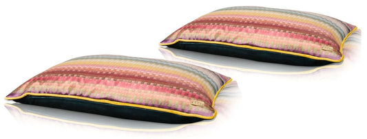 Wohnzimmer Deko Kissen 2er Set Mehrfarbig 60 x 40 cm - Luxus Kollektion