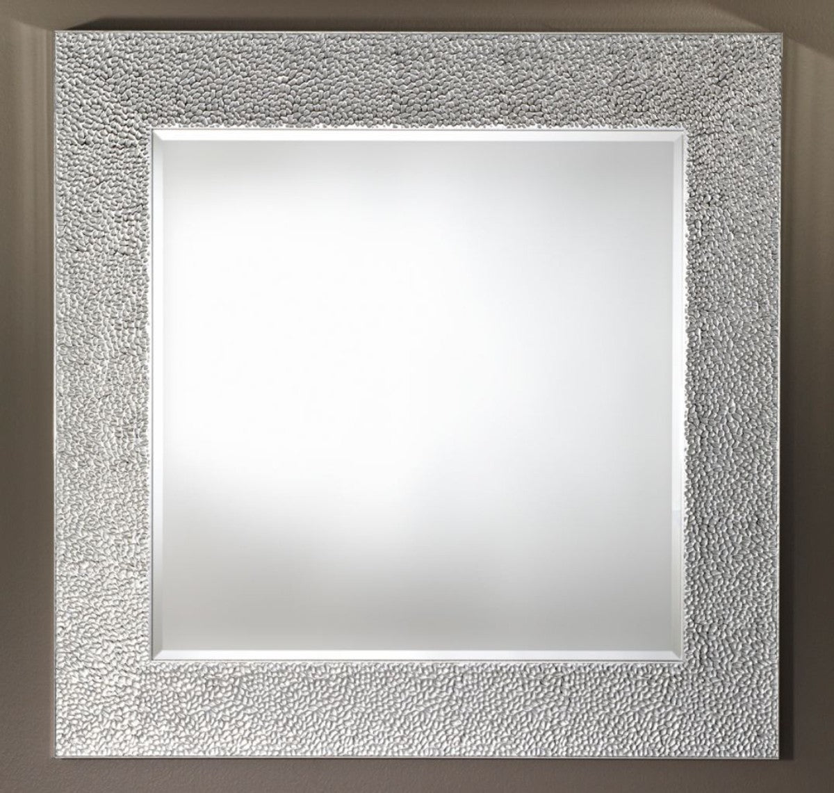 Wohnzimmer Spiegel Silber 102 x H. 102 cm - Luxus Kollektion