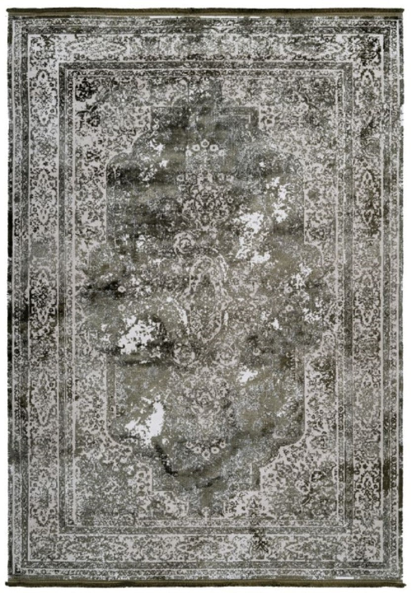 Teppich Vintage Grün - Verschiedene Größen - Rechteckiger Teppich im Vintage Look - Wohnzimmer Deko Accessoires