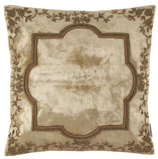 Hotel Kissen Beige / Gold 40 x 40 cm - Luxus Zierkissen