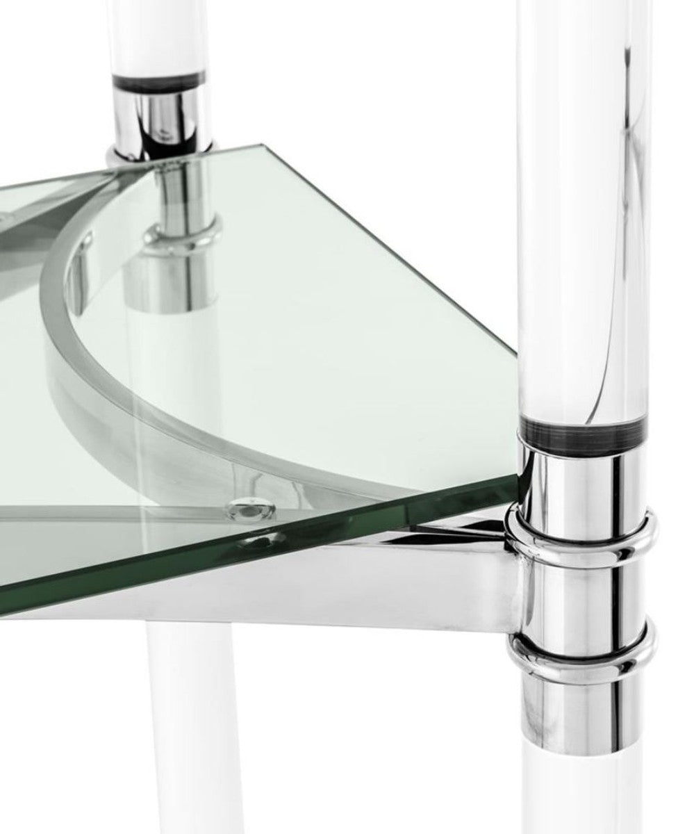 Wohnzimmerschrank / Regalschrank Silber 117 x 41 x H. 200 cm - Luxus Möbel