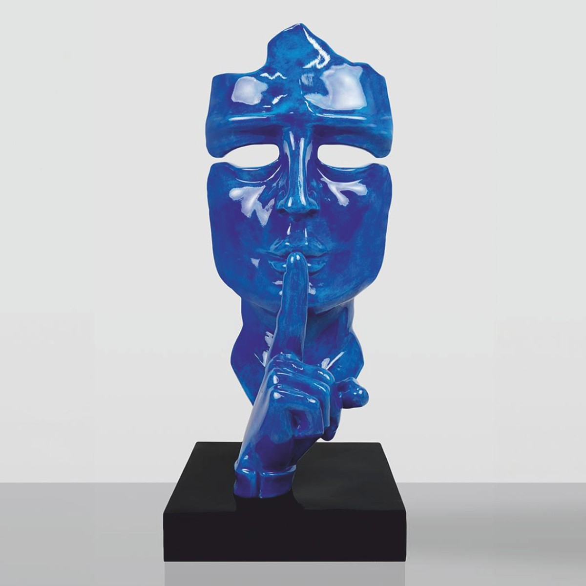 XXL Deko Skulptur Blau / Schwarz H. 190 cm - XXL Deko Figur