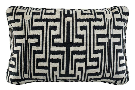 Designer Zierkissen Schwarz / Beige 60 x H. 40 cm - Luxus Kollektion