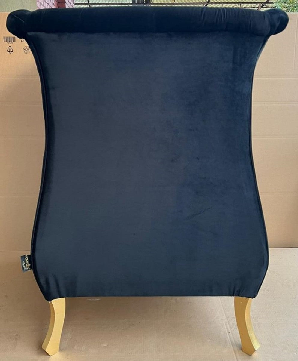 Extravaganter Pompöös by Luxus Designer Sessel von Harald Glööckler Schwarz / Gold - Pompööser Barock Sessel - Edel & Prunkvoll