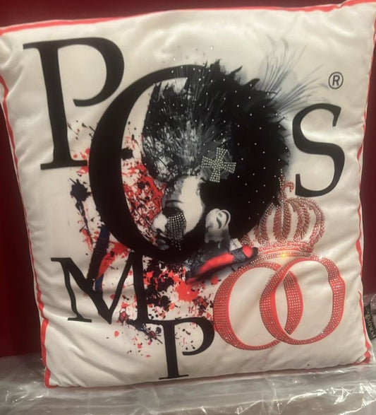 Harald Glööckler Luxus Deko Kissen Pompöös by Krone Weiß / Schwarz / Rosa 40 cm