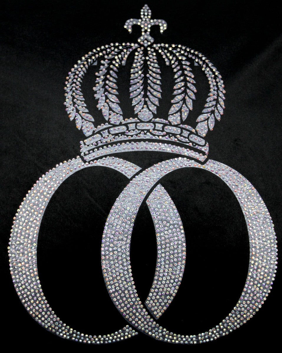 Harald Glööckler Luxus Deko Kissen Pompöös by Schwarz / Silber Krone Deluxe mit Strass Steinen - Glööckler Kissen AAA