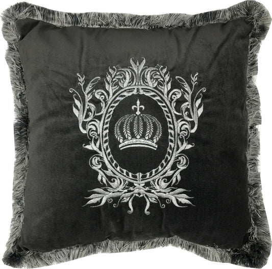 Harald Glööckler Luxus Deko Kissen Pompöös by Grau / Silber - Glööckler Kissen