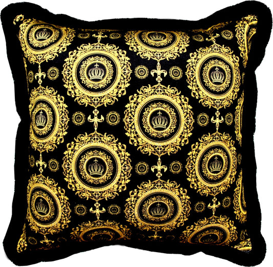 Harald Glööckler Luxus Deko Kissen Pompöös by Golden Crowns 50 x 50 cm - Glööckler Kissen mit Glitzersteinen
