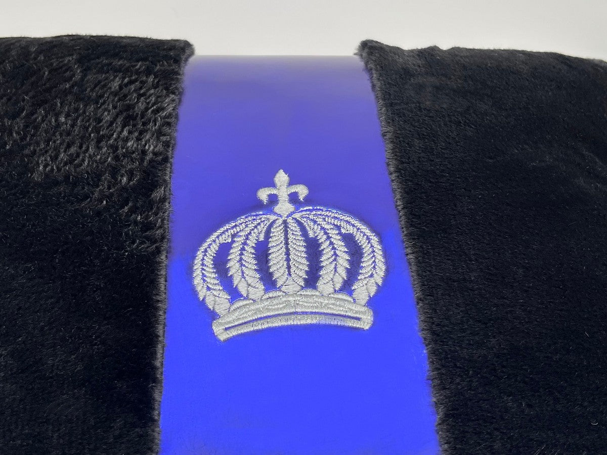 Harald Glööckler Luxus Deko Kissen Pompöös by Schwarz / Royal Blau - Glööckler Kissen - Designer Zierkissen - Harald Glööckler Designer Deko Accessoires