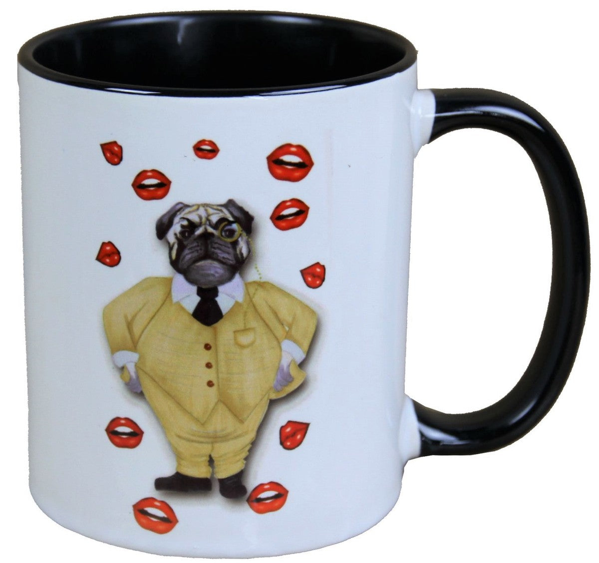 Harald Glööckler Pompöös Tasse Hund mit goldenem Anzug - designed by Harald Glööckler