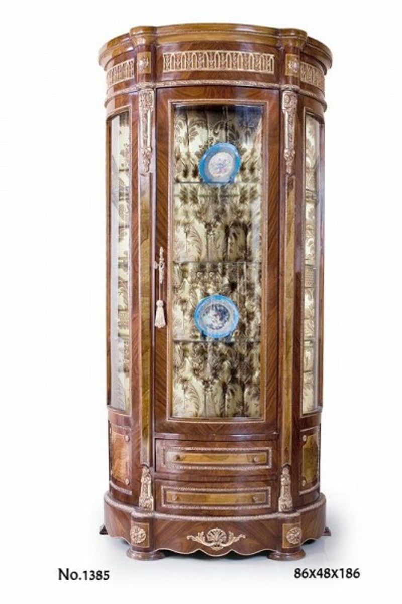 Barock Vitrine 86 x 48 x H. 186 cm - Edel & Prunkvoll