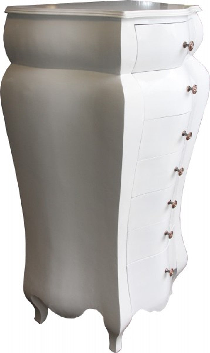 Barock Kommode Weiss 131 x 68 x 46 cm - Antik Stil