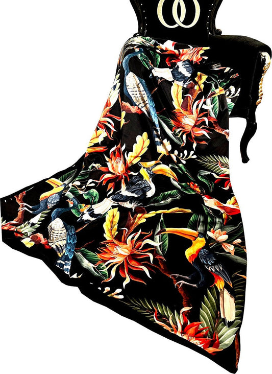 Luxus Wohndecke Pompöös by Jungle Schwarz / Mehrfarbig mit extrem vielen Glitzersteinen - Pompööse Decke designed by Harald Glööckler Dschungel