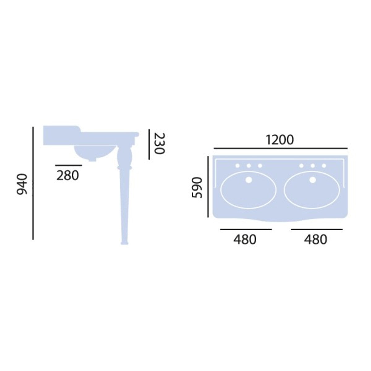 Jugendstil Stand Waschtisch Weiß Barocco - Waschbecken Barock Stil