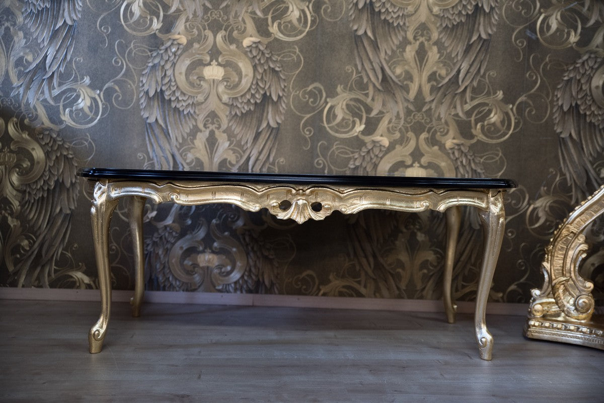 Pompöös by Barock Couchtisch Schwarz / Gold - Pompööse Barock Wohnzimmertisch designed by Harald Glööckler