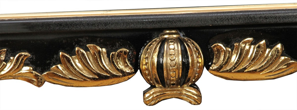 Pompöös by Barock Luxus Esstisch mit Glasplatte Schwarz / Gold 200 x 100 cm - Pompööser Barock Esstisch designed by Harald Glööckler