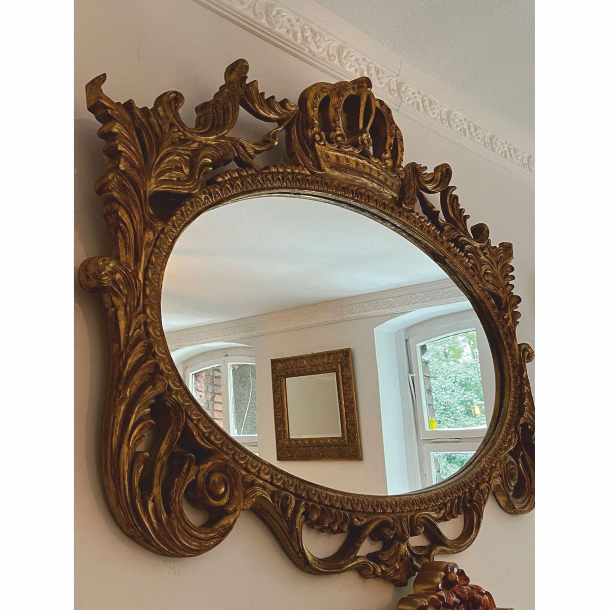 Pompöös by Barock Spiegel Antik Gold 123 cm - Harald Glööckler Barock Interior