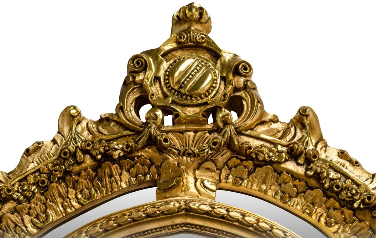 Pompöös by Barock Standspiegel Gold 134 x H. 257 cm - Handgeschnitzt - Harald Glööckler Spiegel