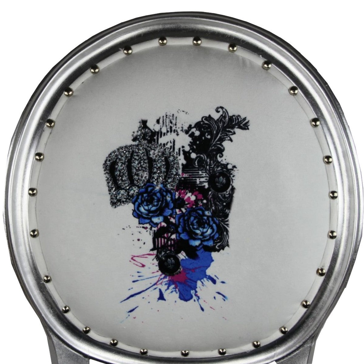 Pompöös by Luxus Barock Esszimmer Stuhl Schwarz / Weiss / Silber - Pompööser Barock Stuhl designed by Harald Glööckler