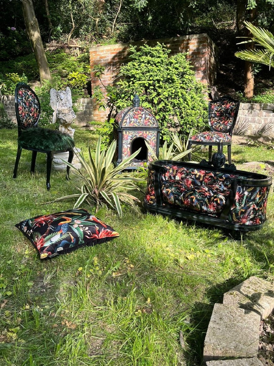 Pompöös by Luxus Barock Hunde & Katzenbett Bunt / Schwarz