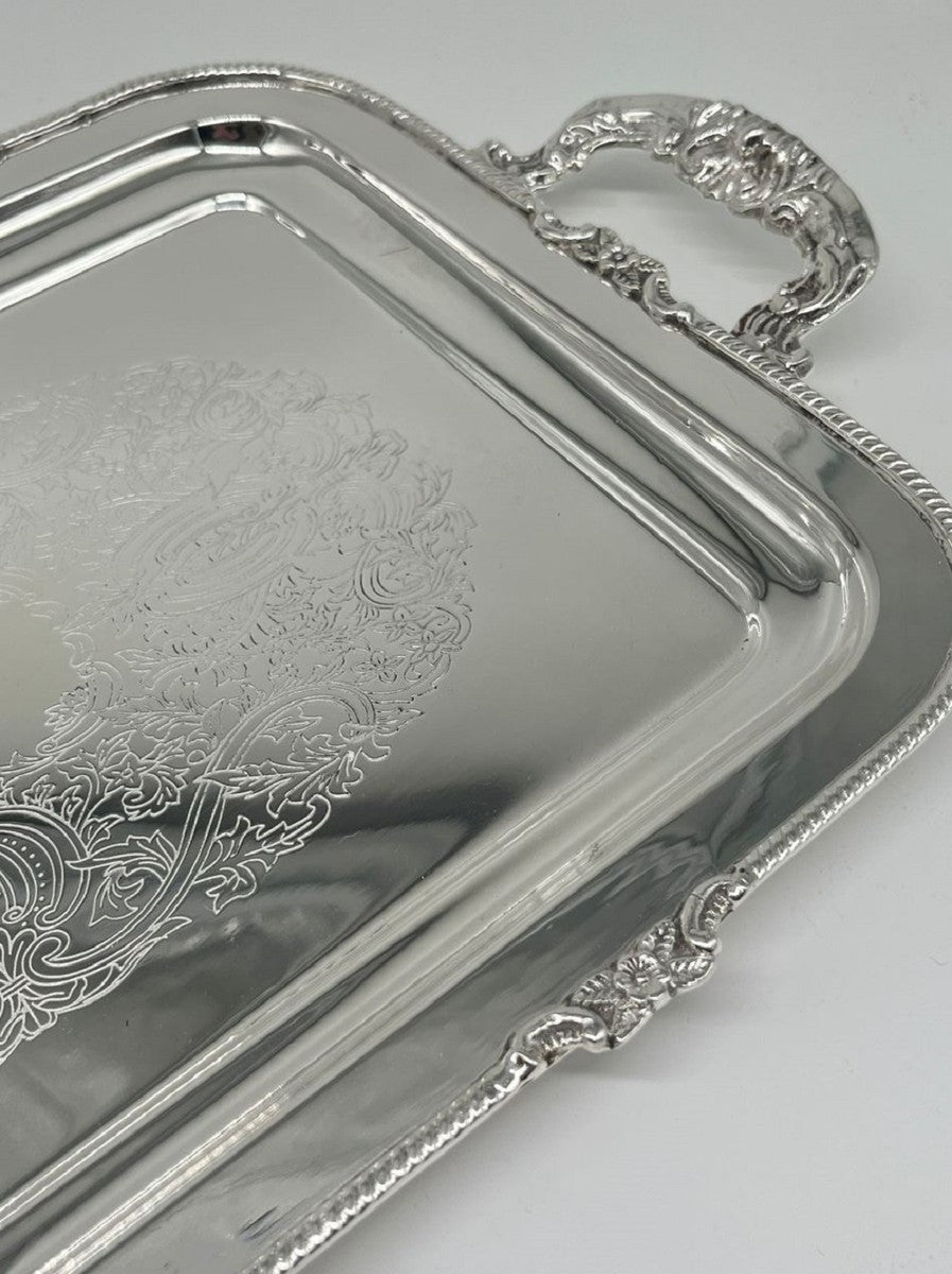 Pompöös by Luxus Barock Serviertablett Krone Silber 47 cm - designed by Harald Glööckler