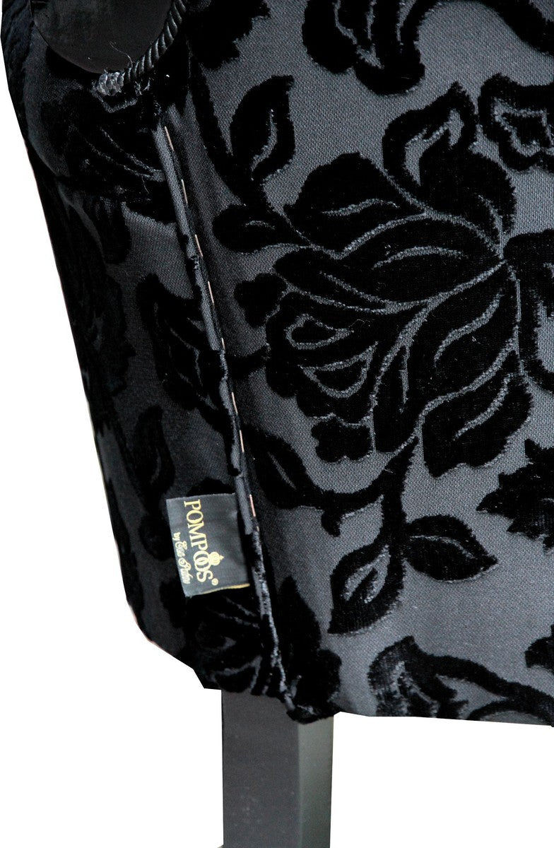 Pompöös by Luxus Barock Sessel Bergere Schwarz Muster / Gold - Pompööser Barock Sessel designed by Harald Glööckler