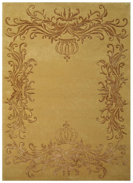 Pompöös by Luxus Barock Teppich Krone von Harald Glööckler Gold - Verschiedene Größen