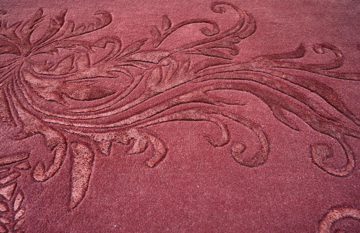 Pompöös by Luxus Barock Teppich Krone von Harald Glööckler Bordeauxrot 200 x 300 cm