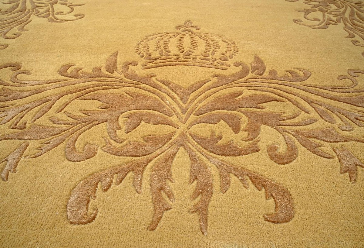Pompöös by Luxus Barock Teppich Krone von Harald Glööckler Gold 200 x 300 cm