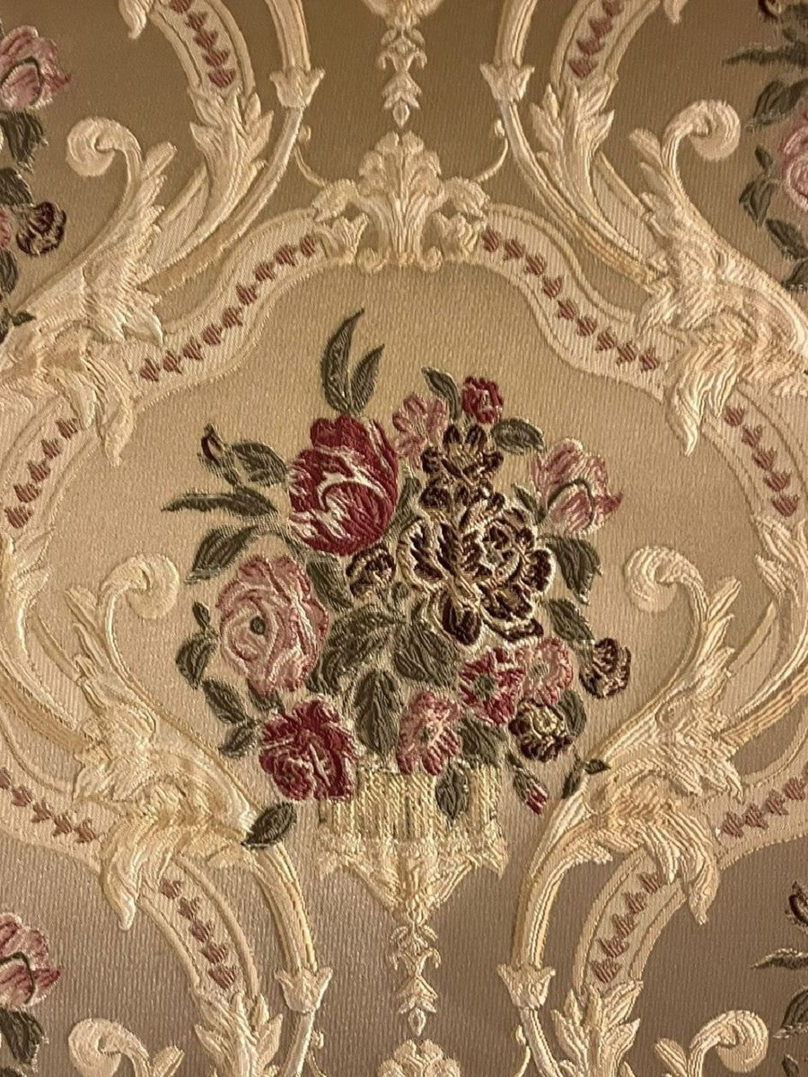 Pompöös by Luxus Barock Thron Sessel Krone Creme / Gold - designed by Harald Glööckler