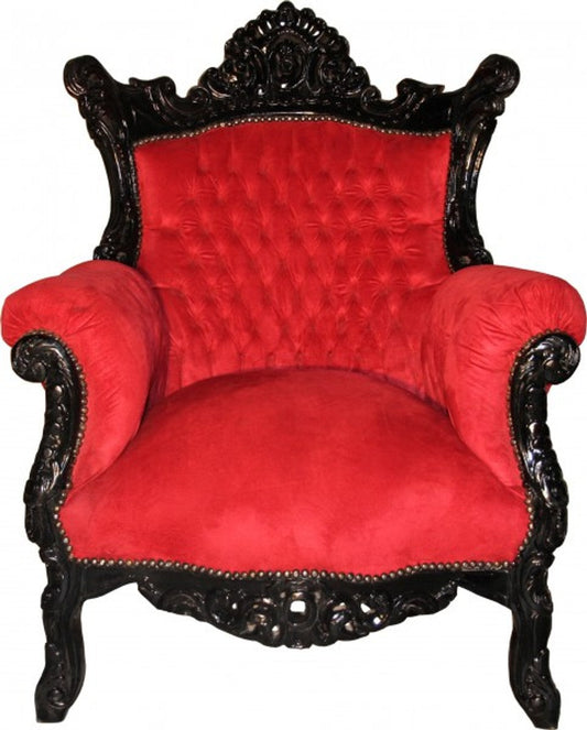 Barock Sessel Al Capone Bordeaux/Schwarz
