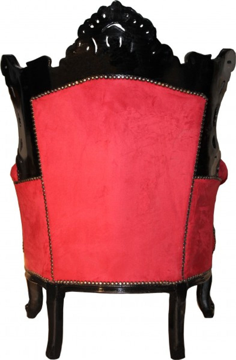 Barock Sessel Al Capone Bordeaux/Schwarz