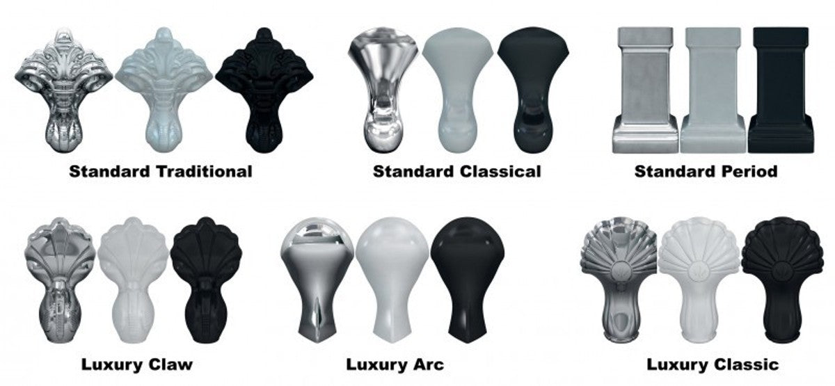 Jugendstil Badewanne Naturstein freistehend 1700mm BCha Weiß - Freistehende Retro Antik Badewanne