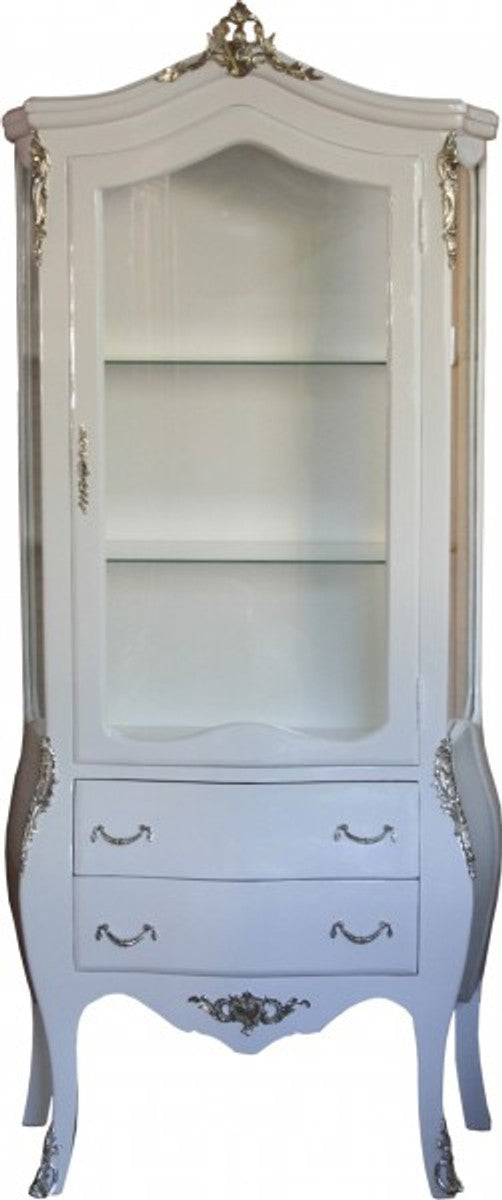 Barock Vitrine Weiß/Silber- Limited Edition